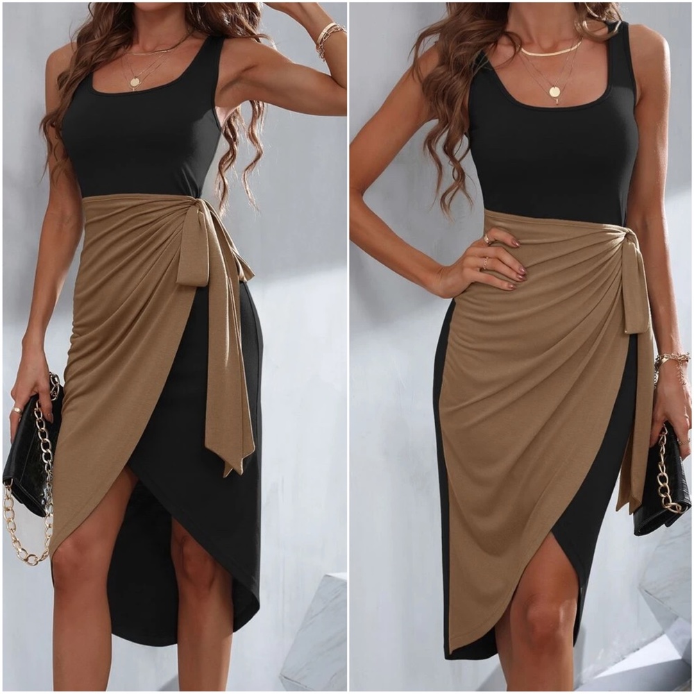 Side Tie Tank High Low Dress - Picture 8 of 11